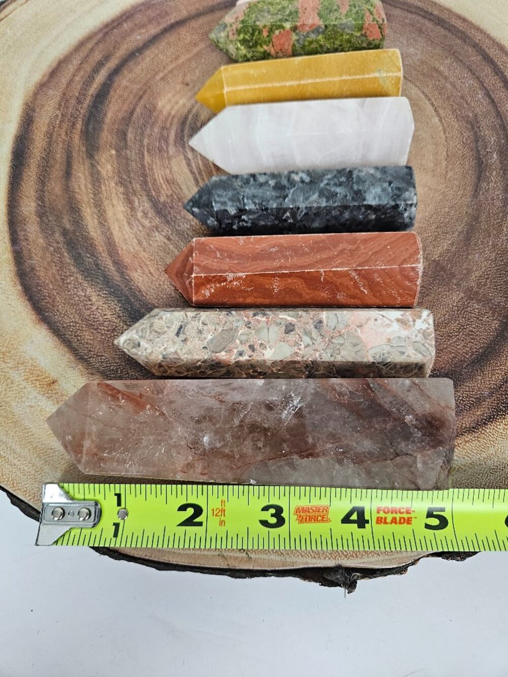 Bundle of 9 Assorted Crystal Stone Obelisk Point Tower Set - Picture 5 of 6